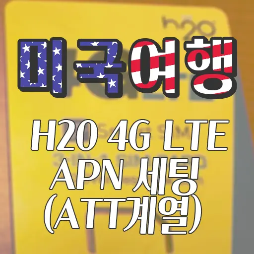 미국 H2O wireless  통신사(ATT계열) 4G LTE APN 세팅 값
