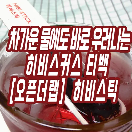 오픈더랩 히비스틱 찬물에서도 잘 우러나는 히비스커스 티백 (ft. 히비스커스 에이드)