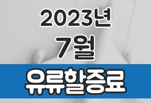 2023년 7월 대한항공 아시아나항공 유류할증료 국제선 국내선