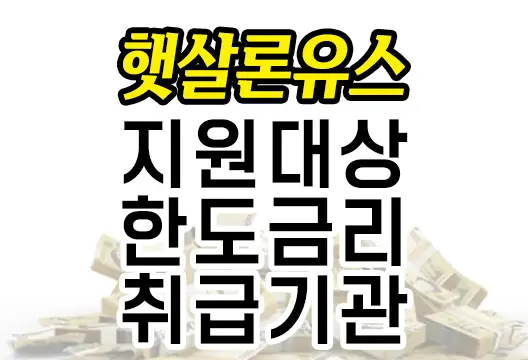 햇살론유스 이해하기 청년과 대학생을 위한 금융 도우미