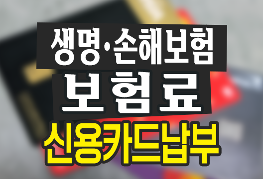 신용카드로 생명보험 손해보험 보험료 납부하는 방법