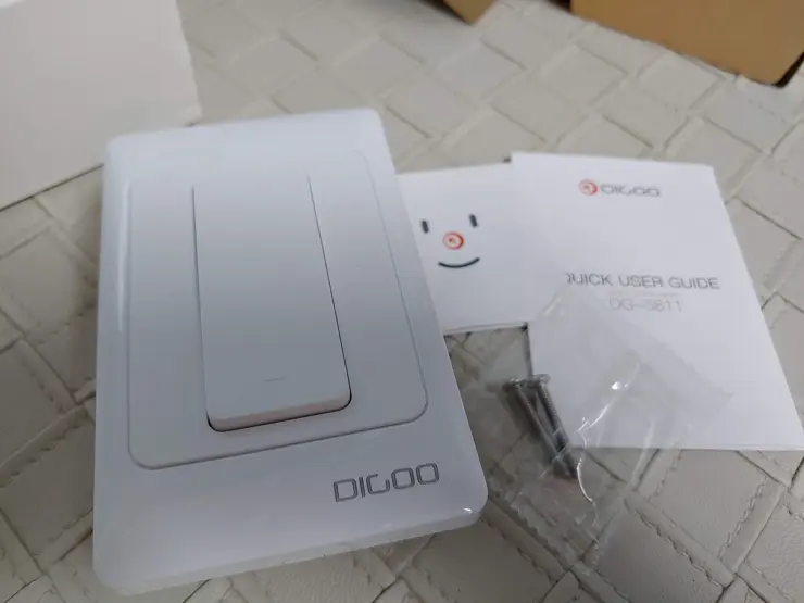 버튼형 스마트 스위치 (중성선 필요) DIGOO DG-S811, 스마트 홈 구축, 알리익스프레스 스마트 컨트롤 스위치, 오케이 구글, 헤이 구글