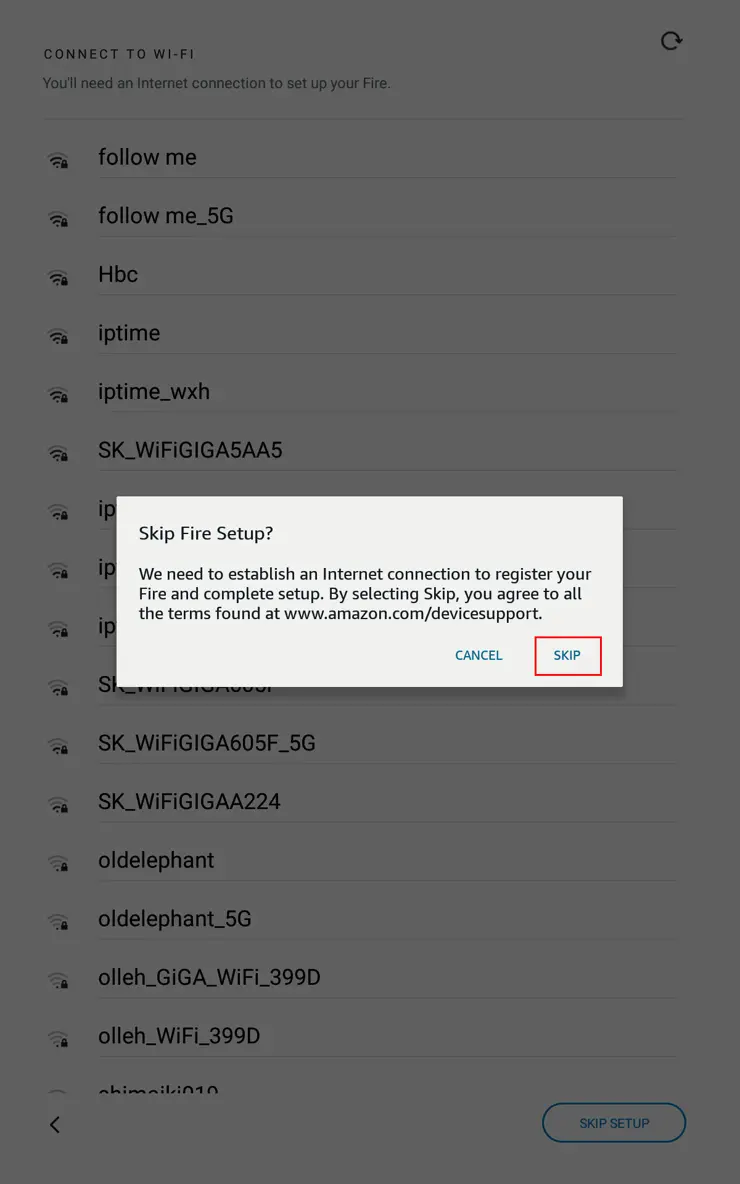 Amazon Fire HD 10 (2019) – 2 초기 부팅 WIFI 연결 없이 부팅하기