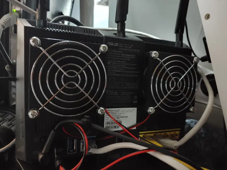 ASUS RT-AC68U 알리 USB 쿨링팬 설치, 공유기 쿨러 공유기 라우터 온도 낮추기