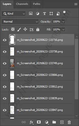 포토샵 한 프레임 안에 사진 레이어 한 번에 여러 장 불러오기
