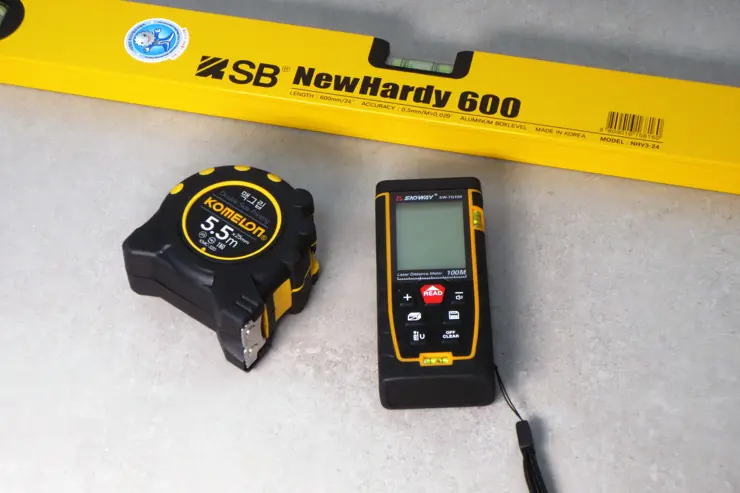우리집 공구 맥그립 줄자, 레이저 줄자(거리측정기), 수평자 내돈내산 후기
