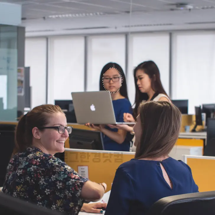 포토샵 모자이크, 블러 처리 사람 얼굴 가리기