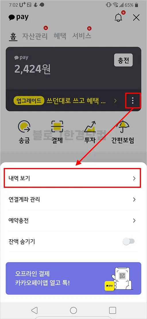 카카오페이 송금 취소, 이체 취소
