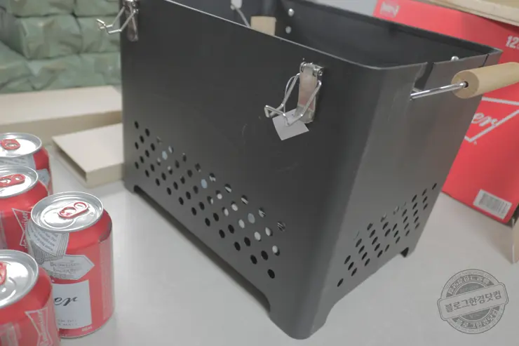 버드와이저 바베큐 그릴세트 원목도마 내돈내산