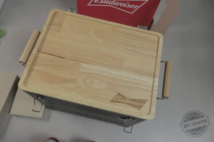 버드와이저 바베큐 그릴세트 원목도마 내돈내산