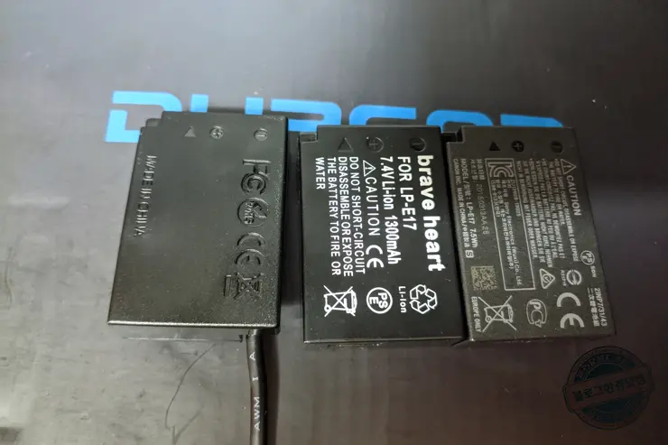 캐논 DSLR 카메라 AC 상시전원 AC-E6 호환 아답터, LP-E17 호환 배터리팩 (EOS 750D/T6i) 내돈내산