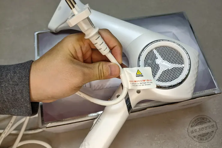 JMW Lux White 접이식 헤어드라이기 MF6002B 1700W BLDC 모터 내돈내산