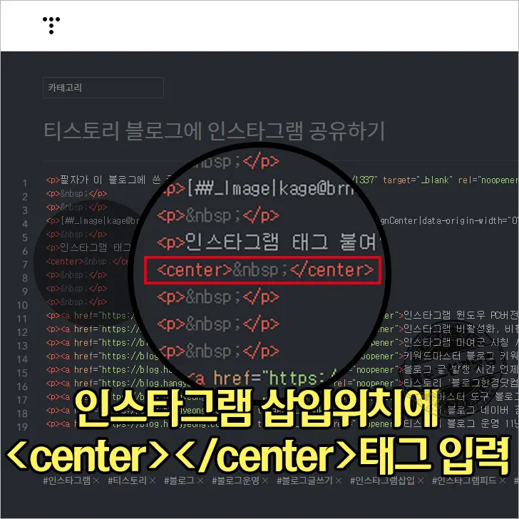 티스토리 블로그에 인스타그램 공유하기(피드 삽입하는 법)