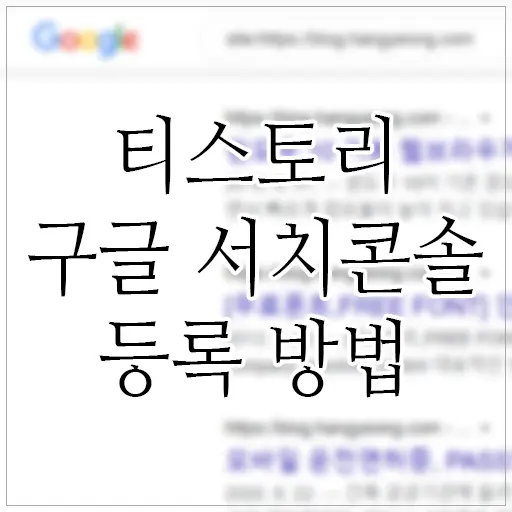1분 완성 구글 서치콘솔 티스토리 플러그인 등록 방법