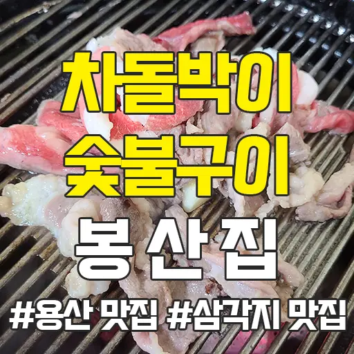 봉산집 용산 삼각지 차돌박이 맛집 내돈내먹 솔직 후기