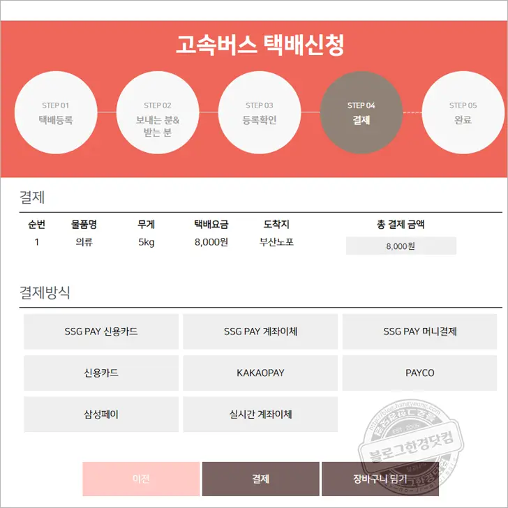 제로데이택배 고속버스택배 당일배송 기본요금 서울부산택배 6시간 도착