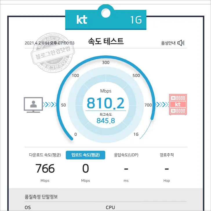 무설치 인터넷 속도 테스트  KT 공식 인터넷 속도 테스트