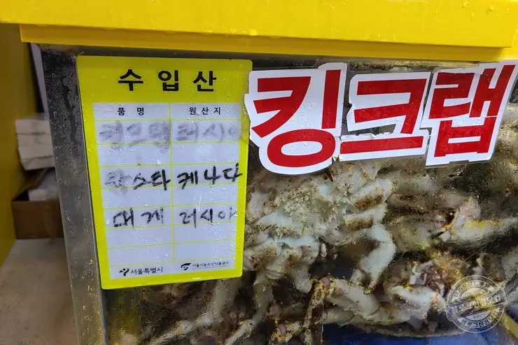노르웨이 킹크랩 가락동 수산시장 잘 고르는 법 제철 시세 영수증 공개 내돈내산 후기