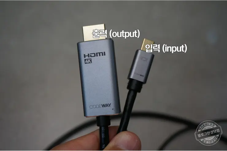 [코드웨이]Mini DP to HDMI 케이블 (4K UHD(3840X2160)/4K@60Hz/ Mini DP v1.4 to HDMIv2.0)
