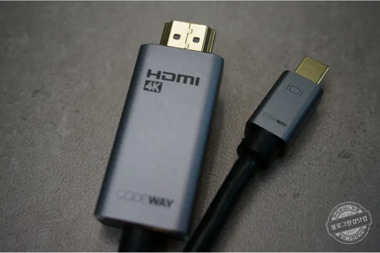 [코드웨이]Mini DP to HDMI 케이블 (4K UHD(3840X2160)/4K@60Hz/ Mini DP v1.4 to HDMIv2.0)