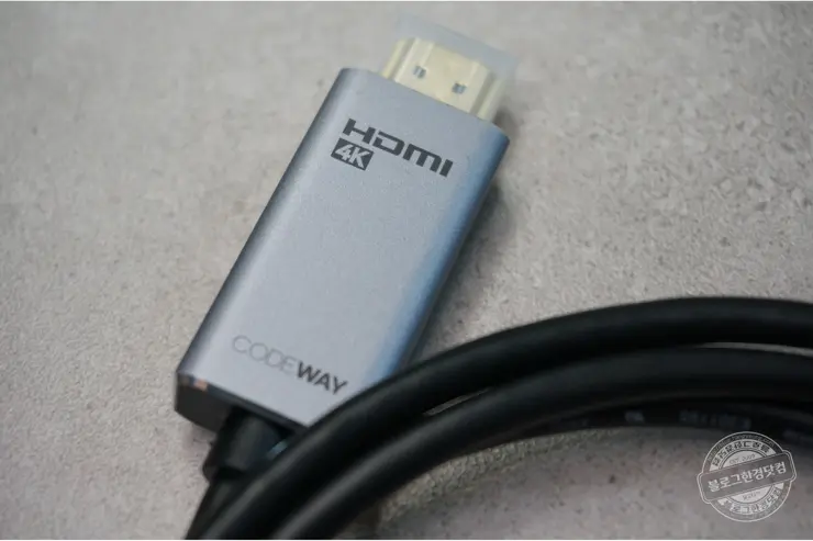 [코드웨이]Mini DP to HDMI 케이블 (4K UHD(3840X2160)/4K@60Hz/ Mini DP v1.4 to HDMIv2.0)