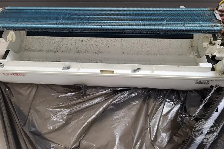 위니아 벽결이 에어컨 셀프 청소 블로워까지 곰팡이 제거  10만원 아낌