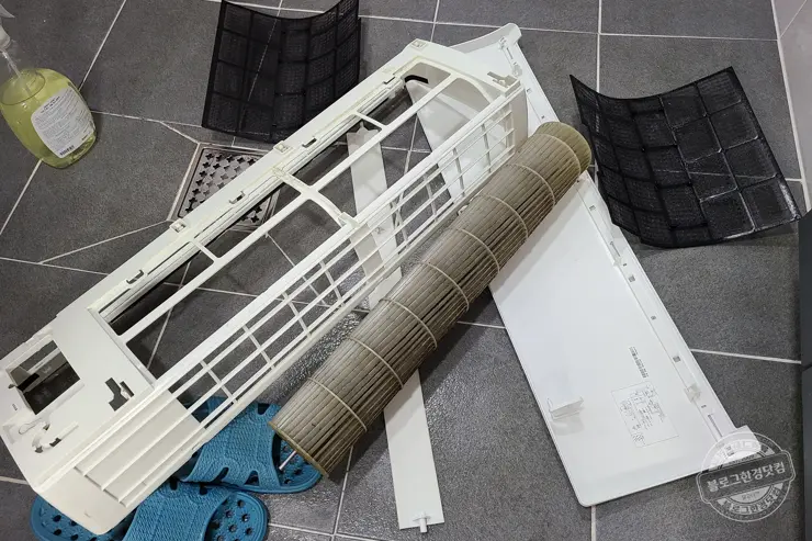 위니아 벽결이 에어컨 셀프 청소 블로워까지 곰팡이 제거  10만원 아낌