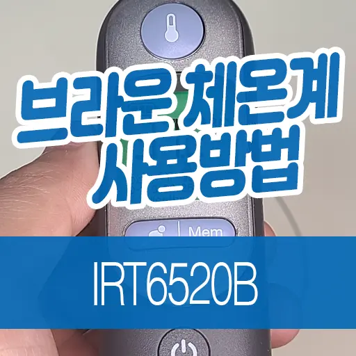 브라운 귀체온계 IRT6520B 사용 방법