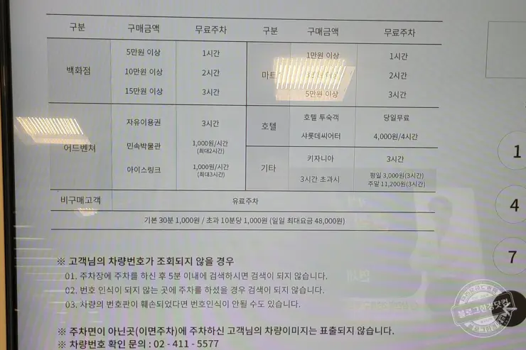 잠실 롯데백화점 롯데마트 (무료주차)주차요금 절약 팁