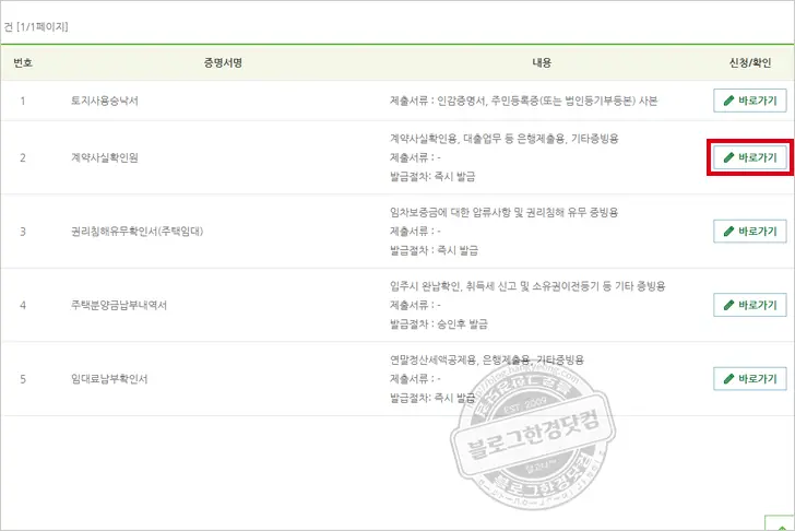 SH 행복주택 계약사실확인원 (계약금 납부 영수증), 권리침해유무확인서 발급 방법