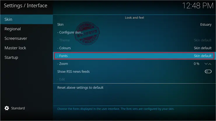 Kodi #1 한글화 설정