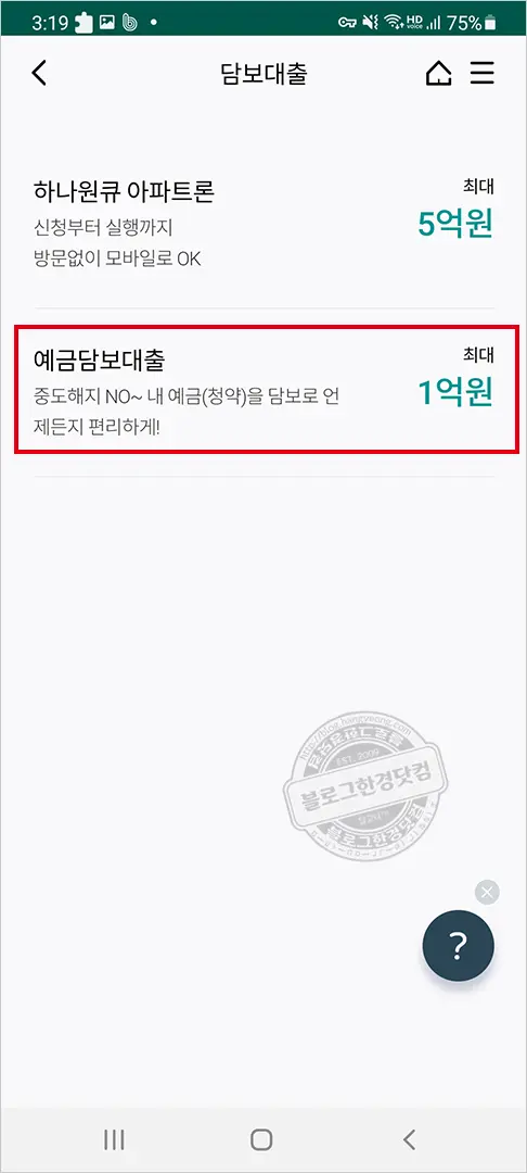 하나은행 외화정기예금 담보대출(예담대) 마이너스통장개설 과정 및 후기