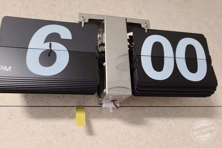 대리석 아트월 아날로그 플립시계 셀프 전선매립(건전지 해방) DIY 내돈내산