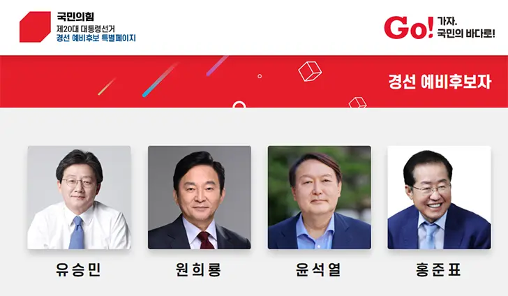 국민의힘 대통령 후보 경선 2차 컷오프 윤석열, 홍준표, 유승민, 원희룡