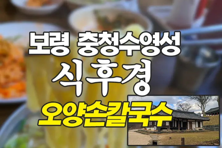 오양손칼국수 무한리필 보령 오천 맛집 내돈내먹 후기와 보령 충청수영성