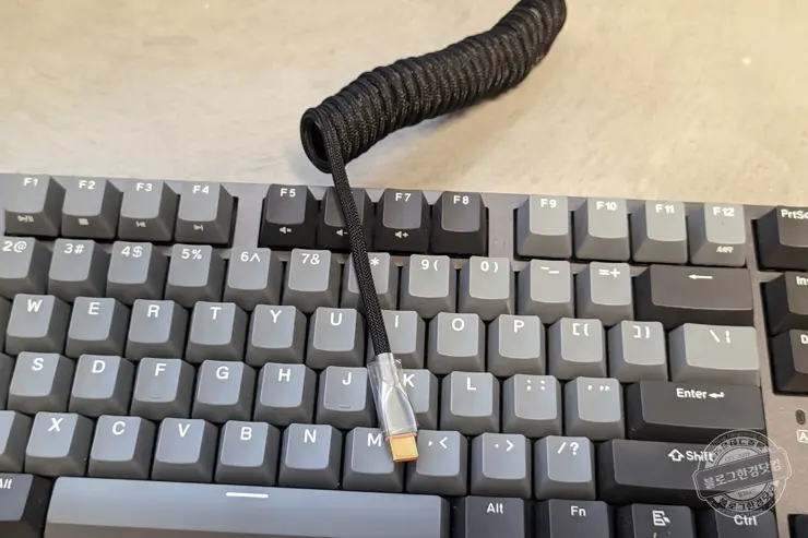 호두나무 원목 키보드 팜레스트(손목받침대)와 Aviator 코일 USB 케이블 알리익스프레스 구매 후기 내돈내산