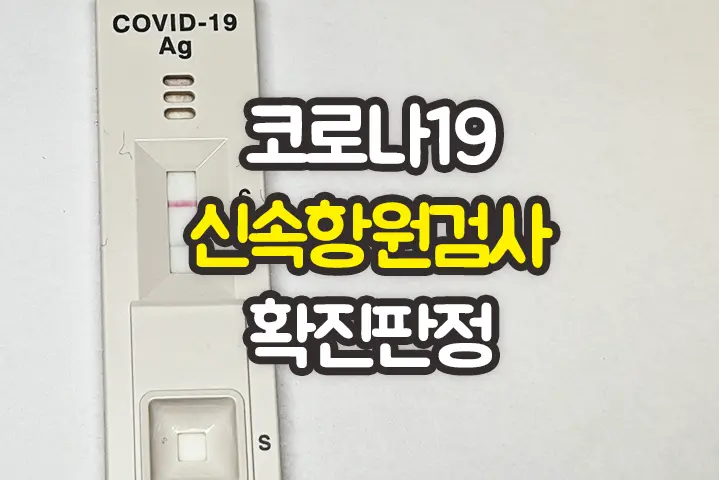 코로나19 오미크론 양성(확진) 자가검사키트 호흡기감염내과 지정병원 신속항원검사
