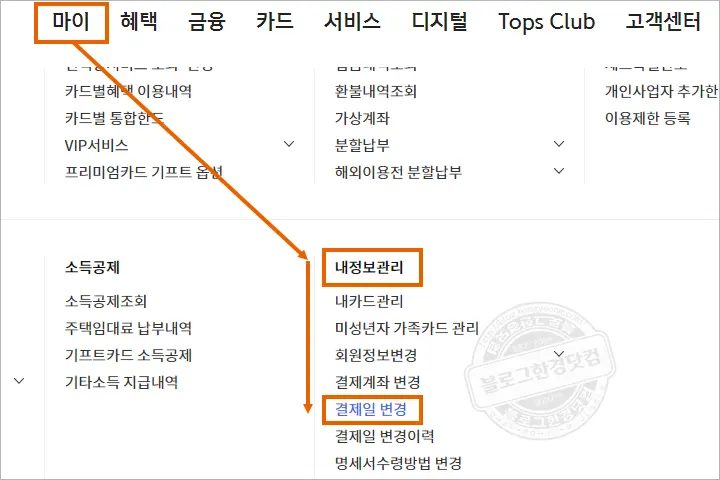 신한카드 결제일별 이용기간