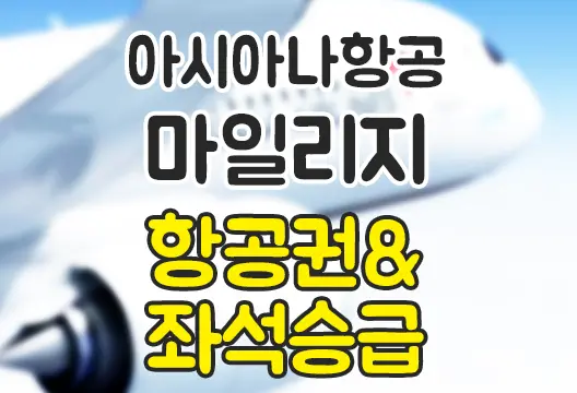아시아나 항공 마일리지 기준표 항공권 좌석승급 라운지 성수기 기간(2022~2023)