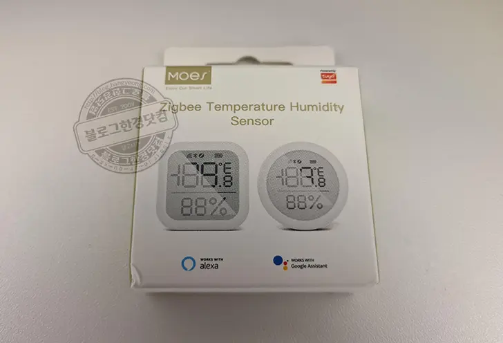 MOES 액정표시 Zigbee 온습도계 알리익스프레스 내돈내산 IOT 알렉사 구글어시스턴트 스마트싱스 엣지드라이버