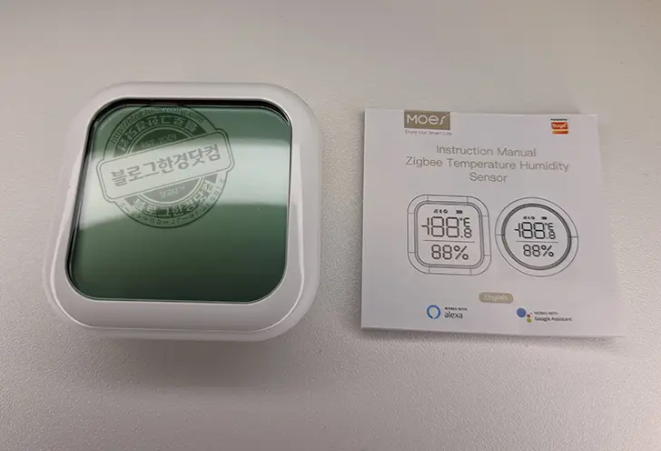 MOES 액정표시 Zigbee 온습도계 알리익스프레스 내돈내산 IOT 알렉사 구글어시스턴트 스마트싱스 엣지드라이버