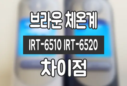 브라운 체온계 IRT-6510과 IRT-6520의 비교 차이점