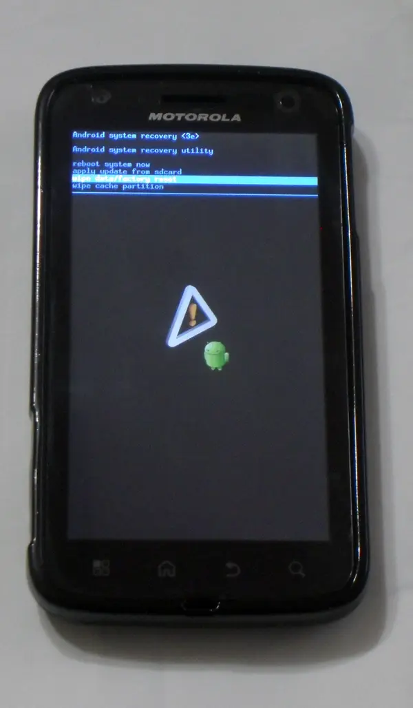 순정 모토로라 아트릭스 공초(공장초기화) 방법