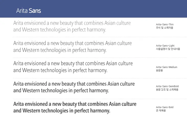 [무료폰트,FREE FONT] 아모레퍼시픽 아리따 글꼴 (아리따 돋움, Arita Sans)