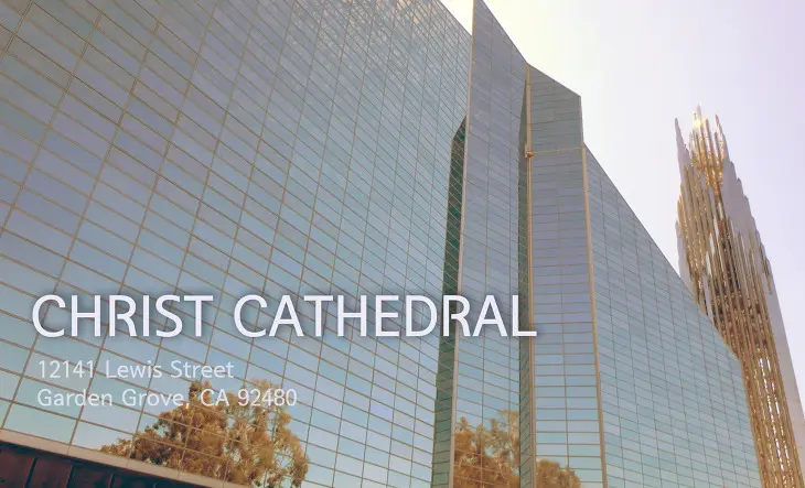 미국 캘리포니아 오랜지 카운티 수정교회, 현재는 그리스도 대성당에 가다.