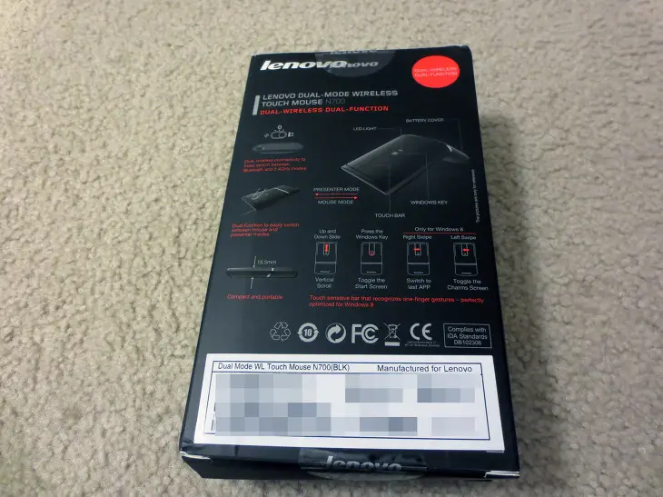 기능이 다양한 레노보 무선 터치 마우스 N700