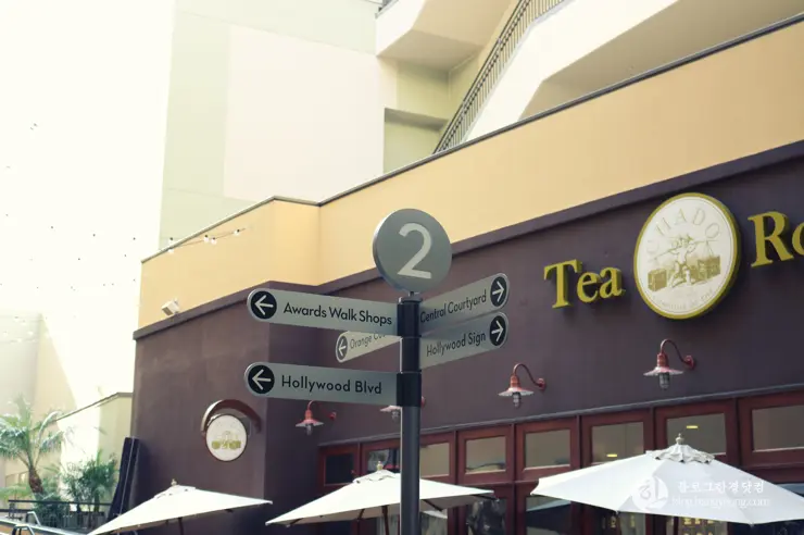 LA 많은 인파가 붐비는 할리우드 스타의 거리