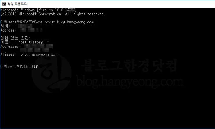 DNSZi에서 티스토리 2차 도메인 연결(CNAME 레코드 등록) 하는 방법
