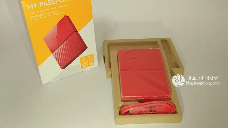 WD 외장하드 MY PASSPORT 3TB RED USB 3.0 수령기