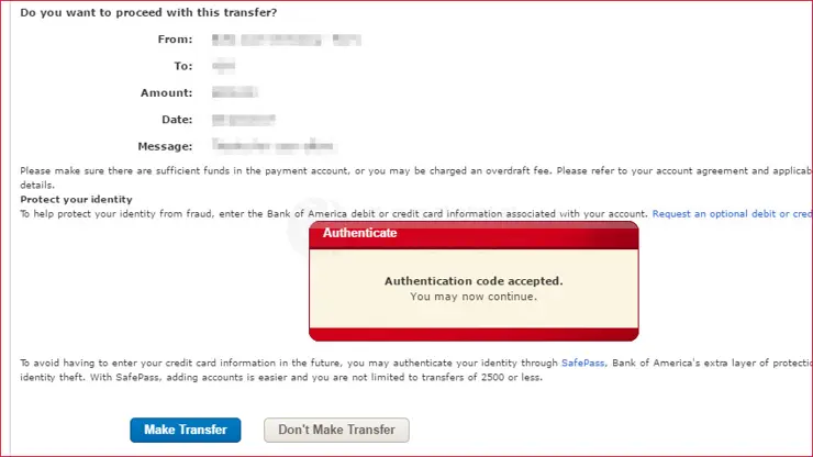 뱅크오브아메리카 웹사이트에서 온라인(이메일 또는 모바일)으로 수수료 없이 송금 하는 법